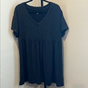 Wild Fable Black Peplum Short Sleeve dress